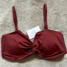 NWT Andie Swim Capri Bikini Top in Truffle, Size L