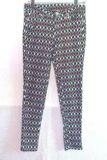Bisou Bisou Michele Bohbot Printed Skinny Pants