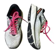 Brooks Ghost 11 Running Shoes Black Pink Athletic Outdoor Size 5 Women's