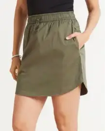 Sundry for Evereve NEW Olive Green Sunday Skirt‎ XS Bungee Drawcord Their Size 0