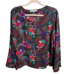 Violet + Claire Floral Blouse Bell Sleeve BOHO Top