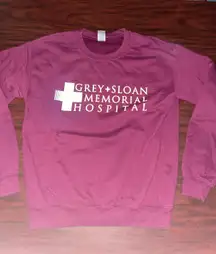 Grey Sloan Memorial Hospital-Grey’s Anatomy Burgundy Sweatshirt Size Small