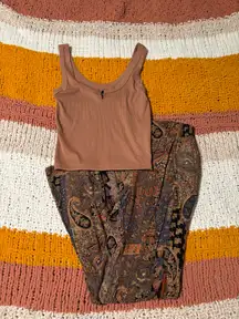 Summer top and flare pants set 