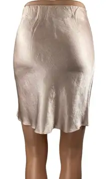 Aritzia Babaton Women's Pink Silky Satin High Waist Straight A-line Slip Skirt 0