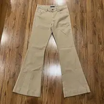 Massimo Dutti Trouser Pants Womens Size 4 Flare Dress Tan Khaki Career