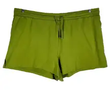 Ava Viv Plus Size 3X Shorts Army Green Pockets Solid Elastic‎ Waist Pull On
