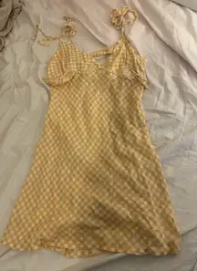 Audrey 3+1 yellow Gingham Sundress
