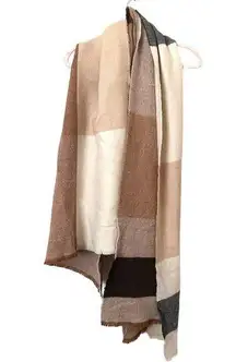 ZARA Oversized Colorblock Shawl Size Medium