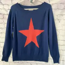 Seaton Women’s Cashmere Long Sleeve Star Sweater Size XS‎ FLAWS