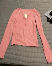 Aeropostale Buttery Soft Seamless Pink Top