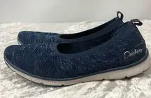 Sketchers navy slip on shoes women’s