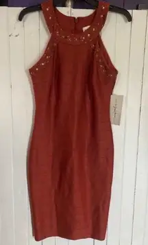 Signature Bodycon Dress Terracotta Size 8