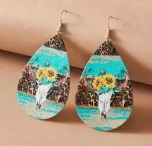 🆕Skull Sunflower Color Block WaterDrop Earrings🆕