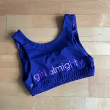 Fabletics “girl almighty” Deep Purple Activewear Sports Bra, Size XS