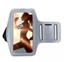 iPhone/Galaxy Sport Gym Exercise Armband- Silver