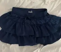 Day + Moon satin ruffle mini skirt