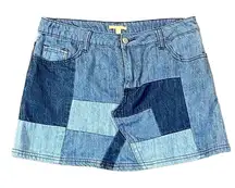 Gianni Bini Patchwork Denim Jean Skirt Medium