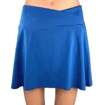 Calvin Klein Performance Blue Crossover Waist Stretch A-Line Mini Skort Skirt M