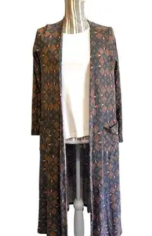 LuLaRoe Kimono Duster Pastel Patterned With Pockets
