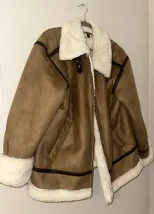 Brown Fur Coat H&M