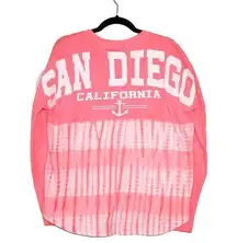 San Diego Cali Pink Tie Dye Long Sleeve Tee Large