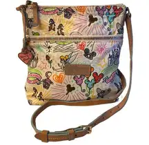 Dooney & Bourke Disney World  Scribble Crossbody Zip Top Purse