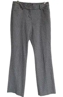 Express Editor Pants‎ Straight Leg Womens Low Rise Black White Weave 2S