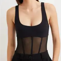 Dynamite corset mesh insert bodysuit