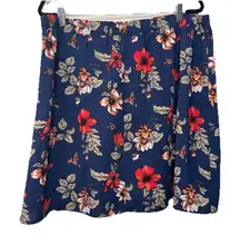 Market &‎ Spruce Skirt Womens Floral Print XXL NWT Navy Pink Knee Length