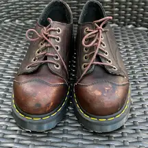 Dr. Marten’s Industrial Steel Toe Brown Leather Shoes women’s Size 6