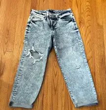 Express Light Blue Distressed Jeans
