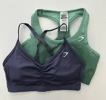 Gymshark S Adapt Ombré Sports Bra & Ruched Sports Bra Set