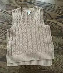 Sleeveless brown sweater 