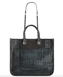 Steve Madden Faux Leather Chain Stacey Tote Black