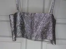 G/FORE Glittering Silver Tank Top