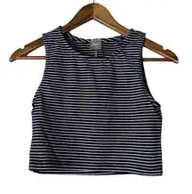 Bobi Los Angeles Cotton Striped Skirt and Top Set Womens Sz S Beachy Crop Top