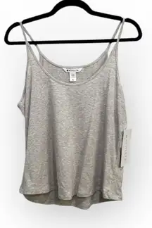 Athleta Signature Rib Thin Strap Tank Top Heather Gray – Size XL – NWT