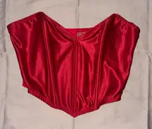 Victoria's Secret Red Satin Corset Top