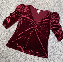 . Velvet Shirt Top