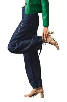 Anthropologie Pilcro EUC Women's Dark Wash Denim Drawstring Joggers Size 27