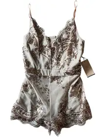 Blashe Women's M‎ Elegant Sequin Lace Romper Jumpsuit Going Out Party Cocktail