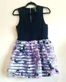 Brat Star Black Multicolored Dress Sz Large