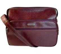 Samsonite Silhouette II Burgundy Travel Shoulder Bag Carry On Vintage Luggage