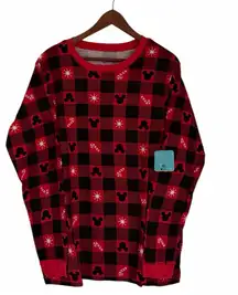 Disney x Old Navy Christmas Mickey Mouse Buffalo Plaid Pajama Set Size L NEW