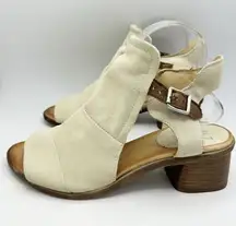 Miz Mooz Palomina Leather Wide Width Heeled Sandals Size 10