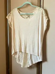 Eyelash Couture Cream Lace Women's top medium