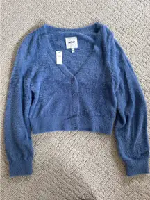 Aerie blue Button Up Fleece