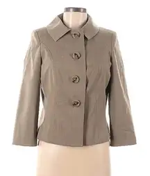 Vintage Banana Republic | Tan Wool Blend Button Down Blazer Jacket Size M Medium