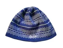 BULA Beanie Hat Blue Insulated Liner Adult One Size Polartec Nordic Fair Isle