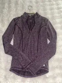 Purple Athletic Long Sleeve Half Zip 